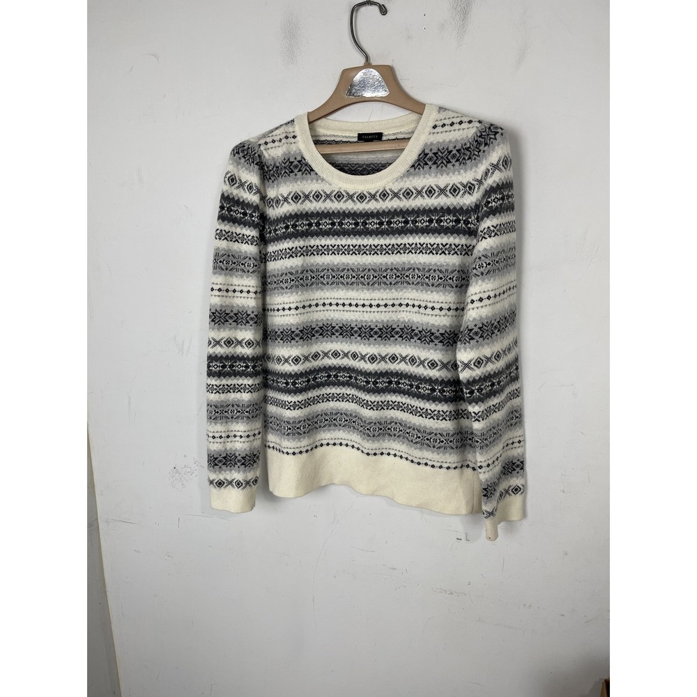 Talbots Womens Sweater Medium Fair Isle‎ Nordic Ski Cabincore Winter Wool Blend - Picture 2 of 11